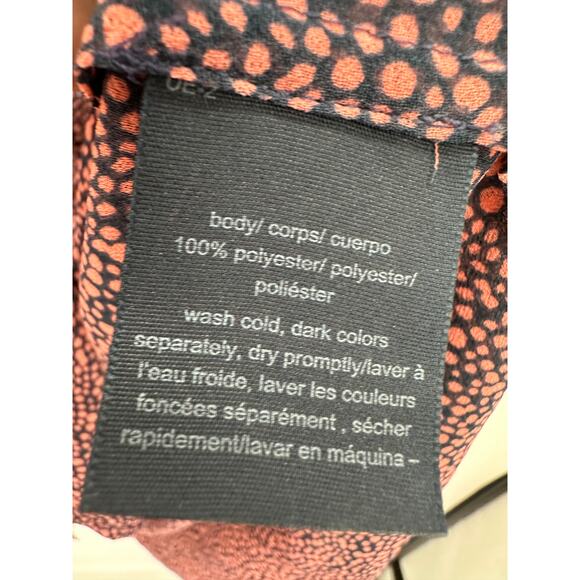 Tommy Hilfiger Pink Blue Speckled Button Down Sheer Blouse Polyester Women XL - Picture 8 of 8